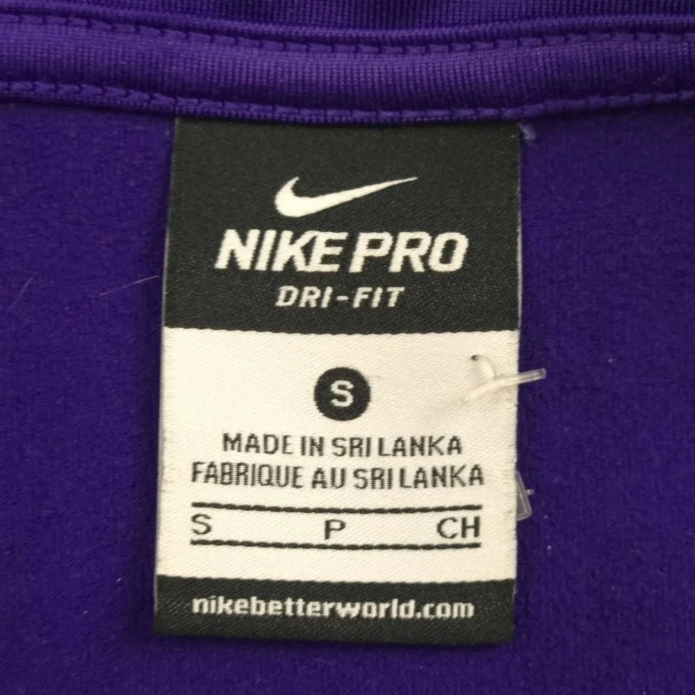 Nike Pro Hyperwarm Dri-FIT 1/2 Zip Pullover Purple Women's Small Top Running Gym
